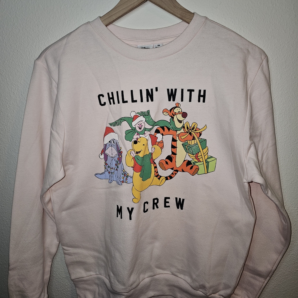 Light Pink Christmas Winnie The Pooh Sweater